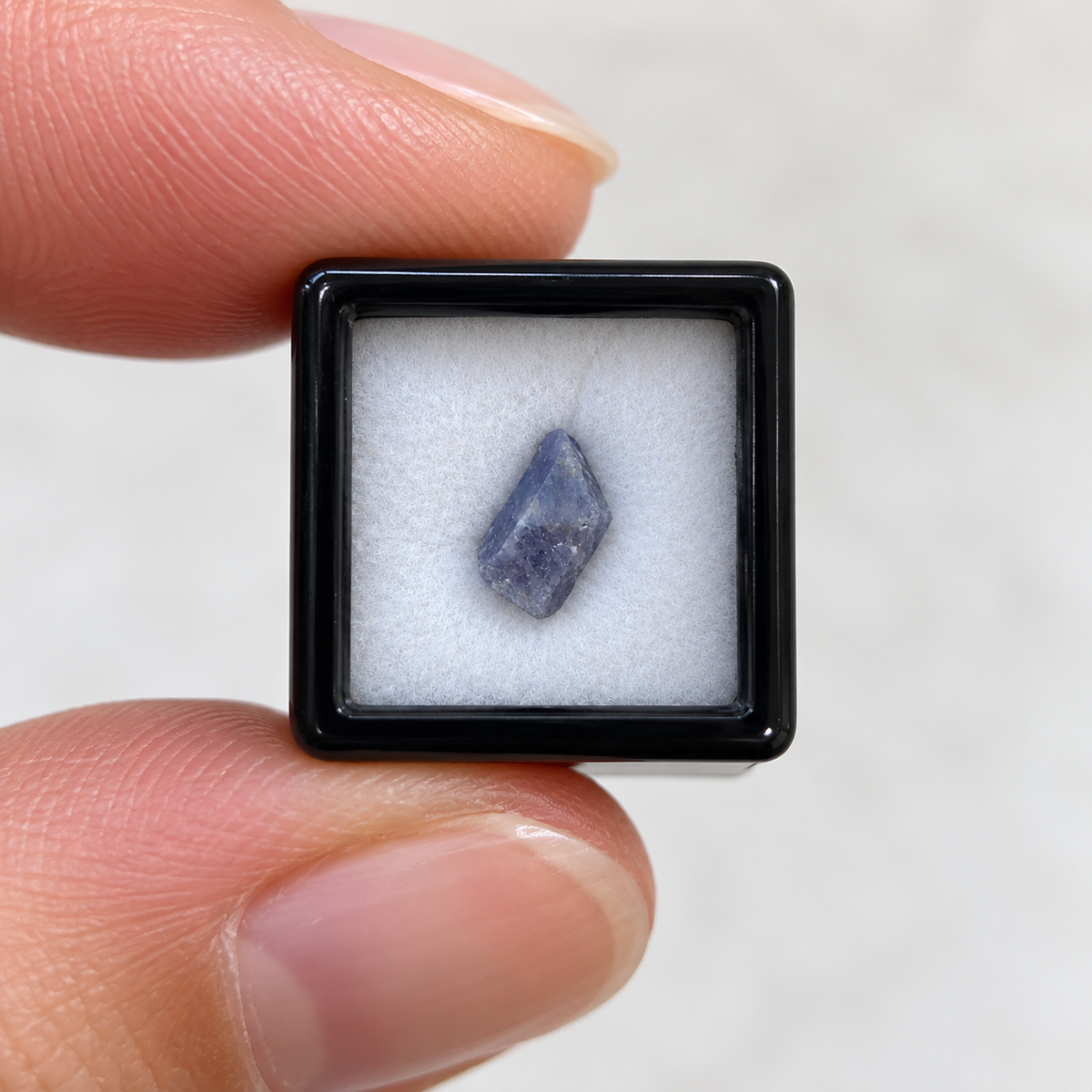 Natural Parti Sapphire micro mineral specimen in miniature display box Australia