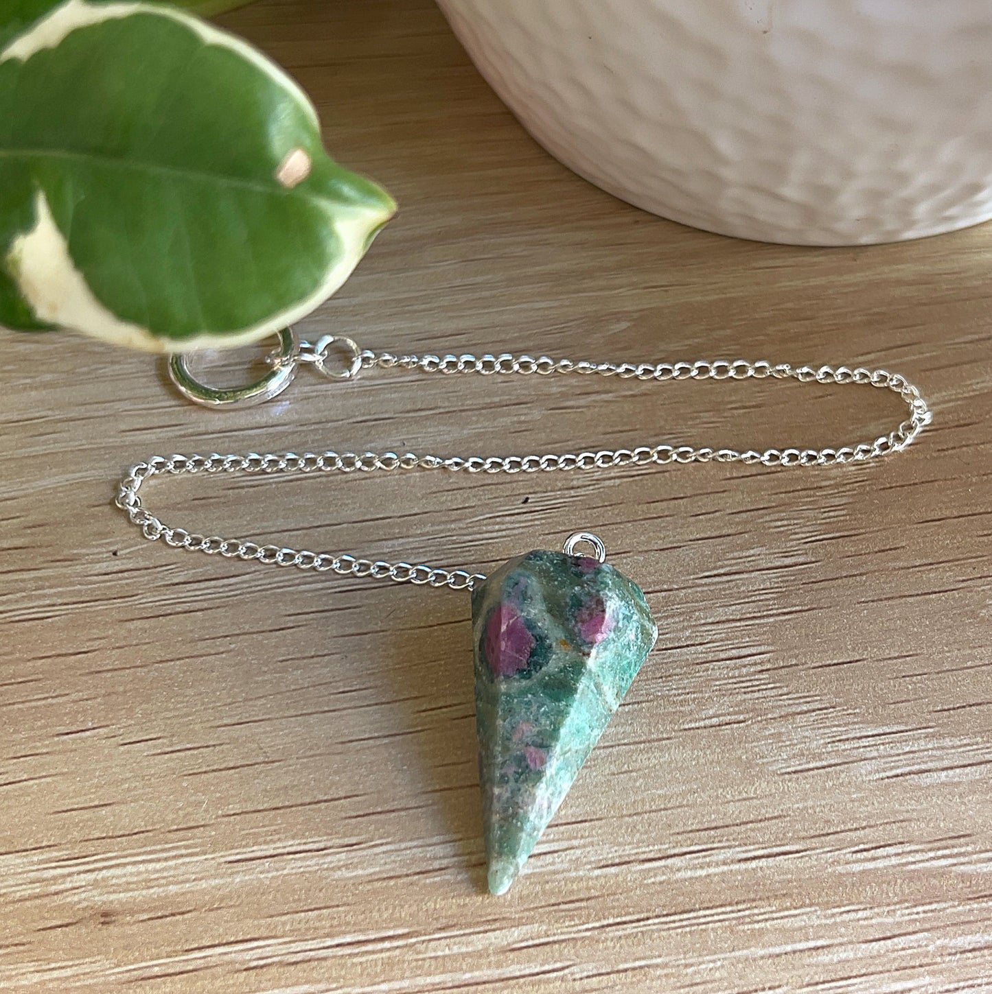 Ruby in Fuchsite Pendulum