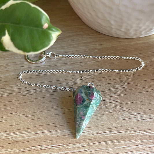 Ruby in Fuchsite Pendulum