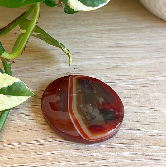 Red Agate Palm Stone – 5cm