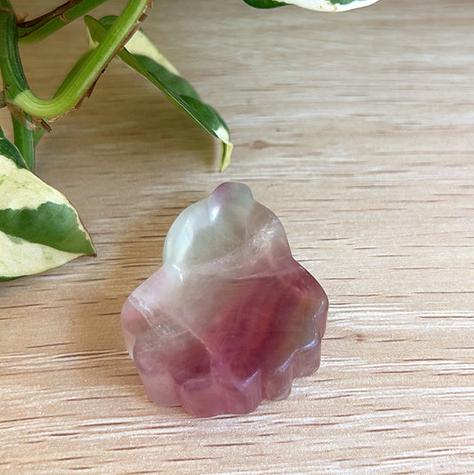 Rainbow Fluorite Bell Flower Dish – 4cm